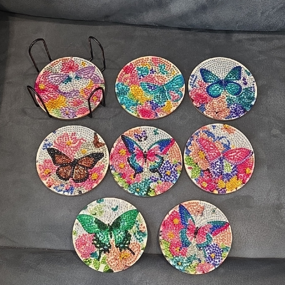 Colorful Butterfly Coaster Set